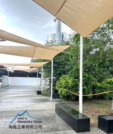 Custom Sail Shade at Taichung Old Railway Station